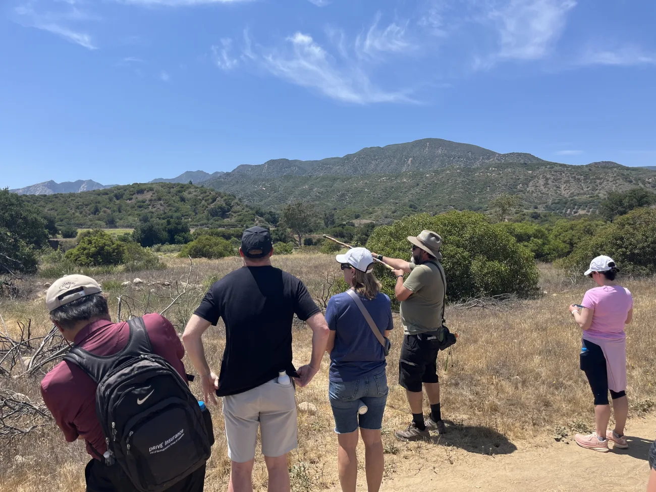 Guests look at views in Ojai valley