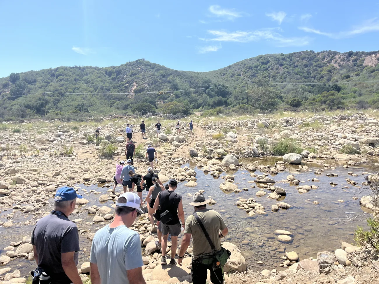 Ojai guests on the creek