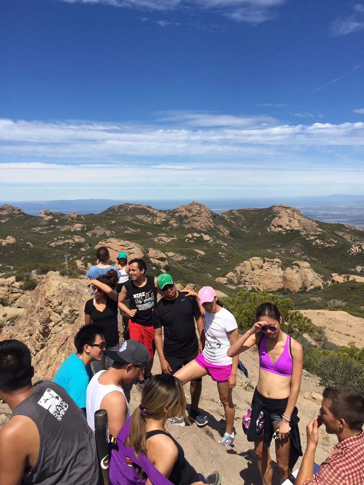 A group of hikers in Malibu