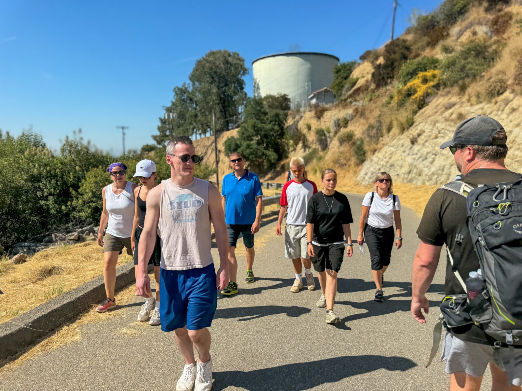 Walking along the Hollywood Sign Hike Path