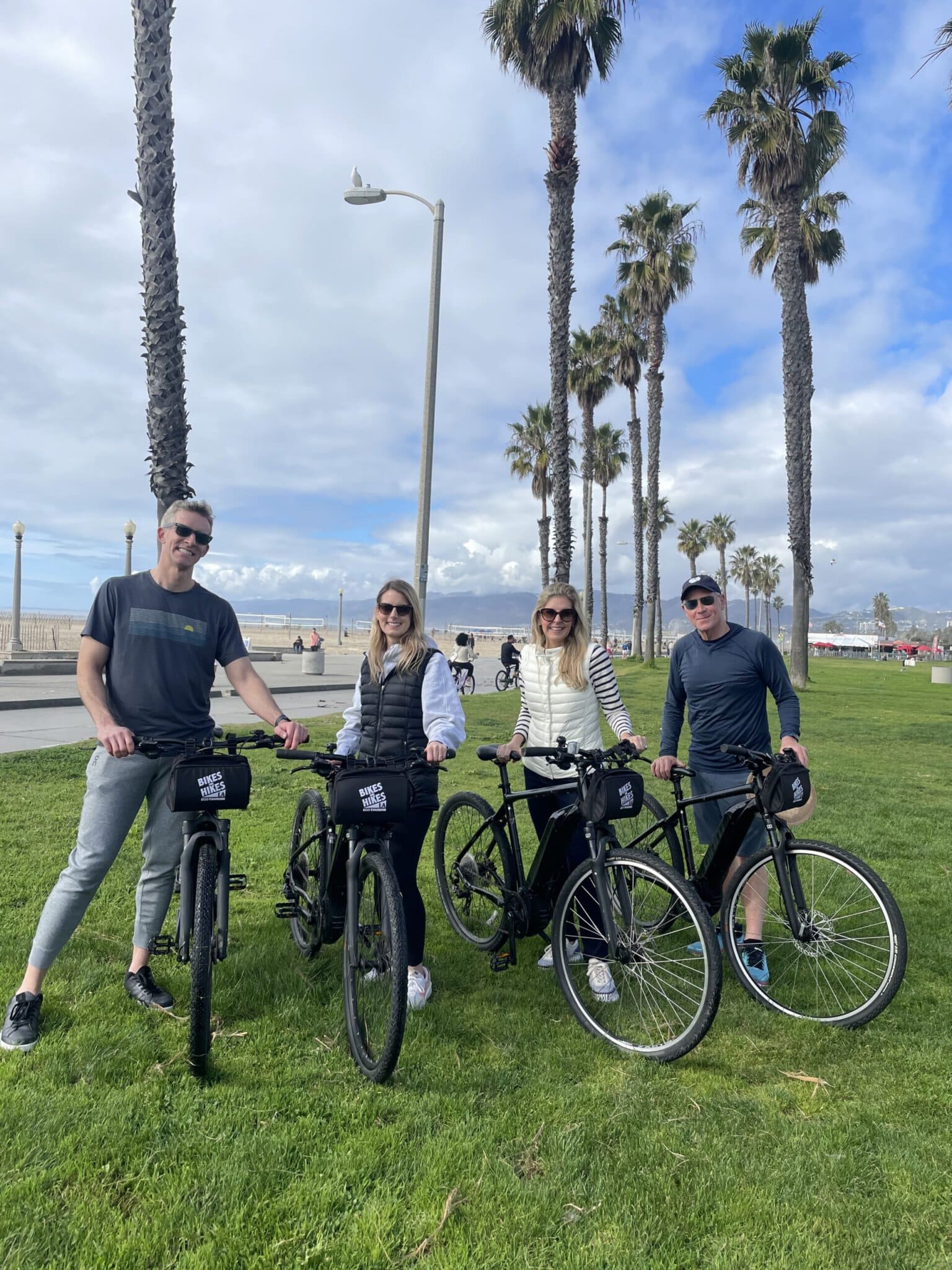Guests on the LA in a Day Tour by the beach