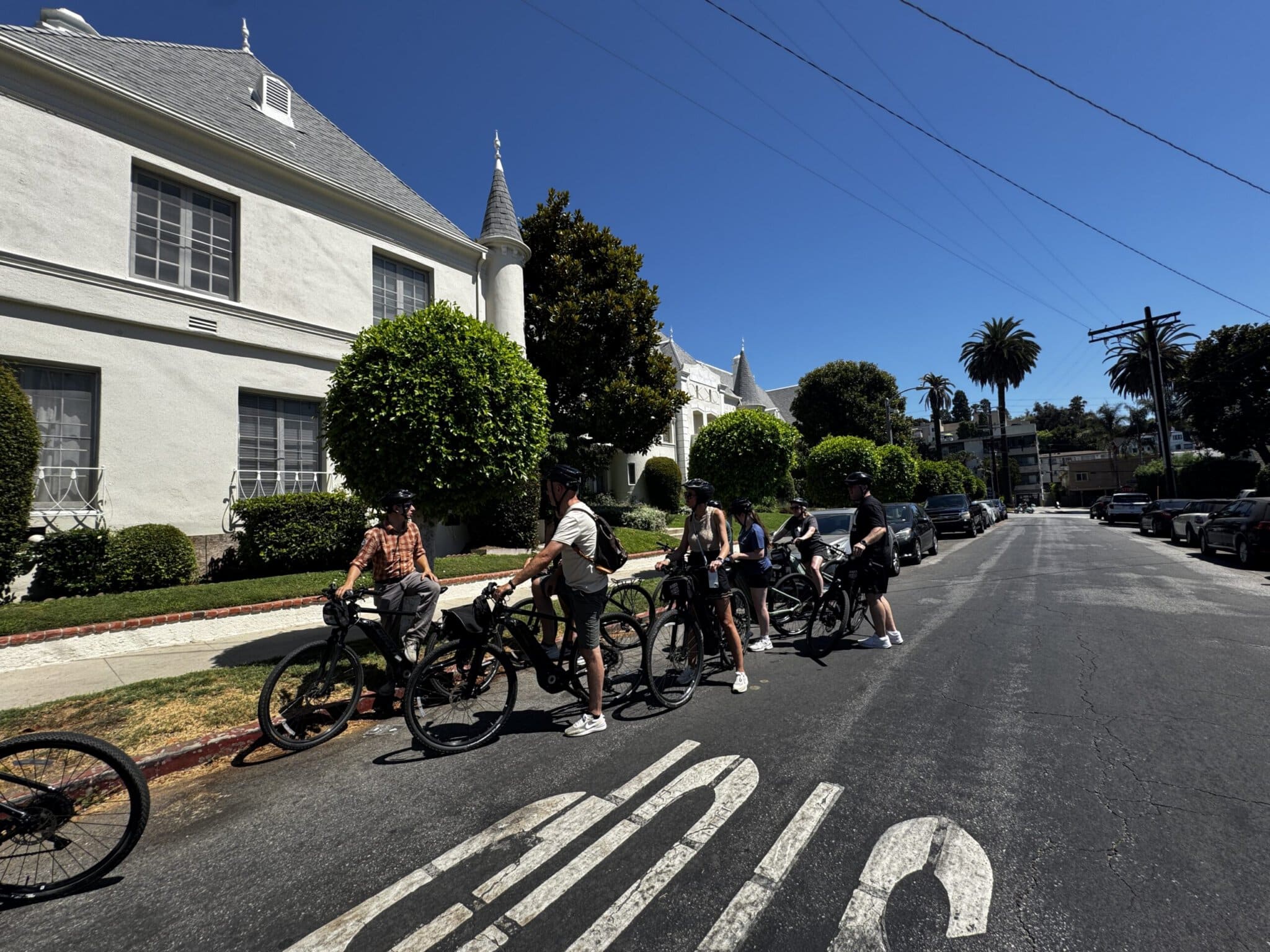 Cruising down Hollywood Streets on the Hollywood Bike Tour