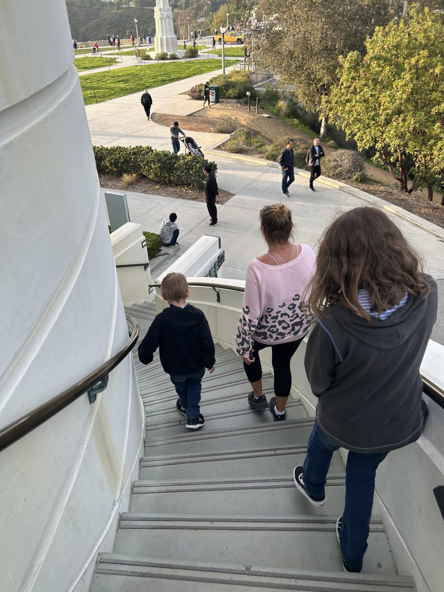 Guests exploring the Griffith Observatory on our Griffith Park Tour