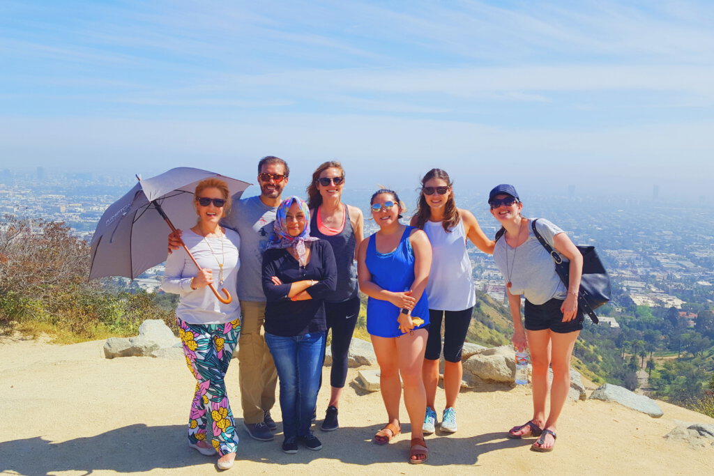 Guests on the Runyon canyon Hiking Tour