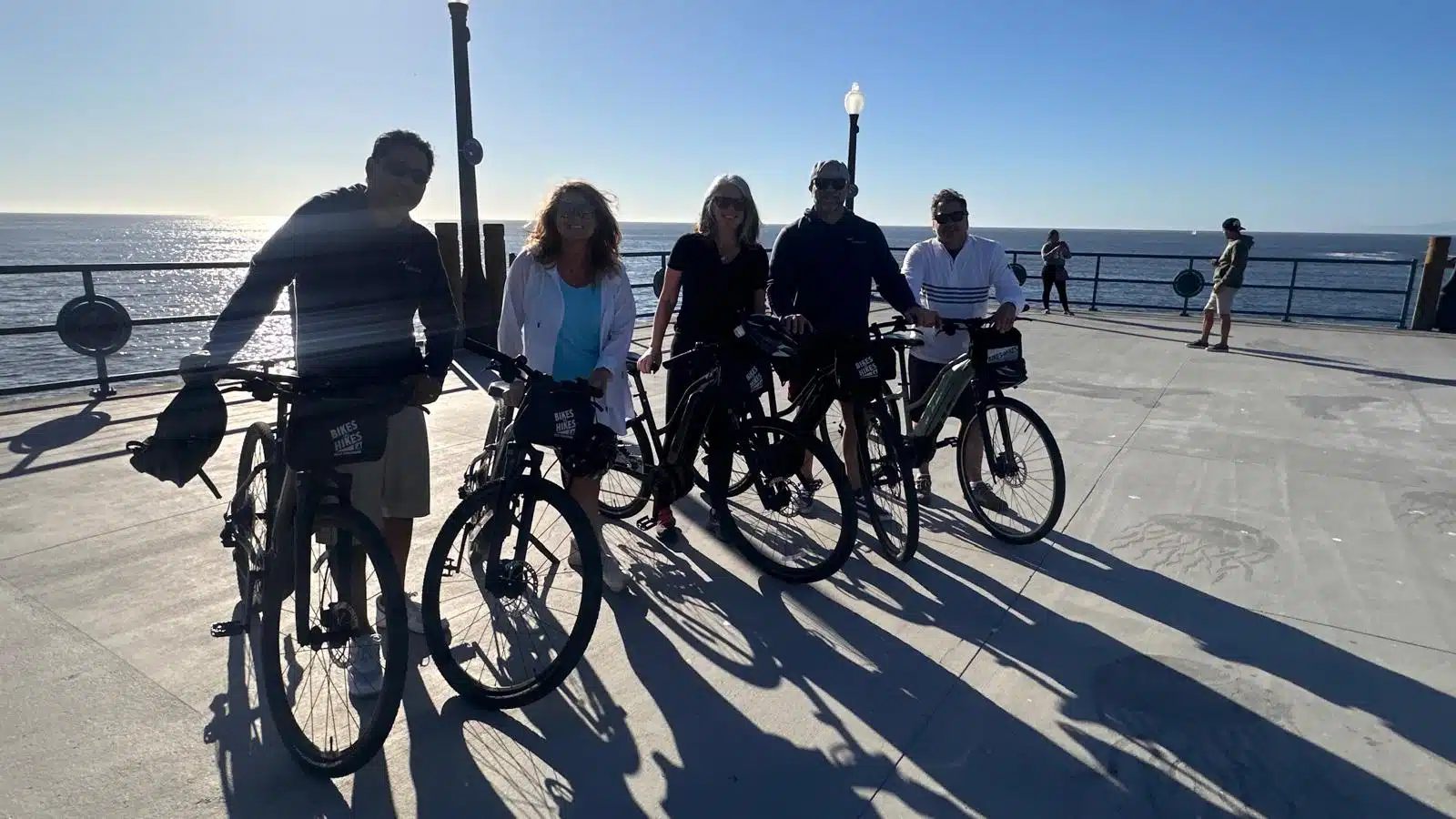 Guests pose on the South Bay Bike Tour