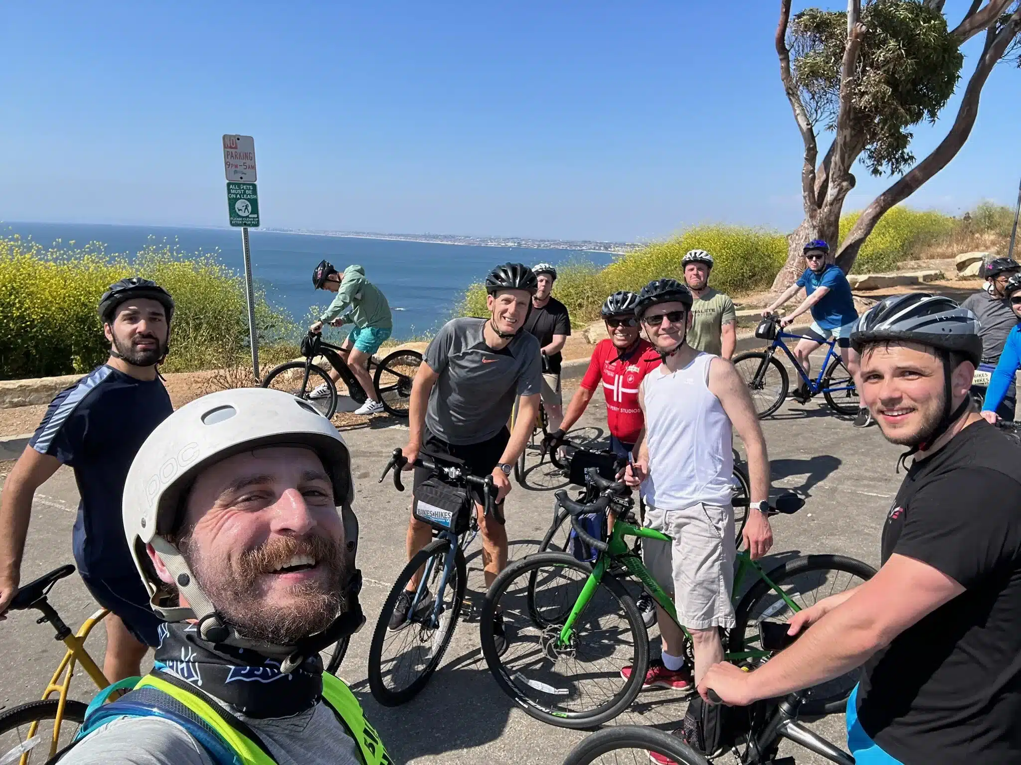 Guests smile on the Terranea Bike Tour in Rancho Palos Veres