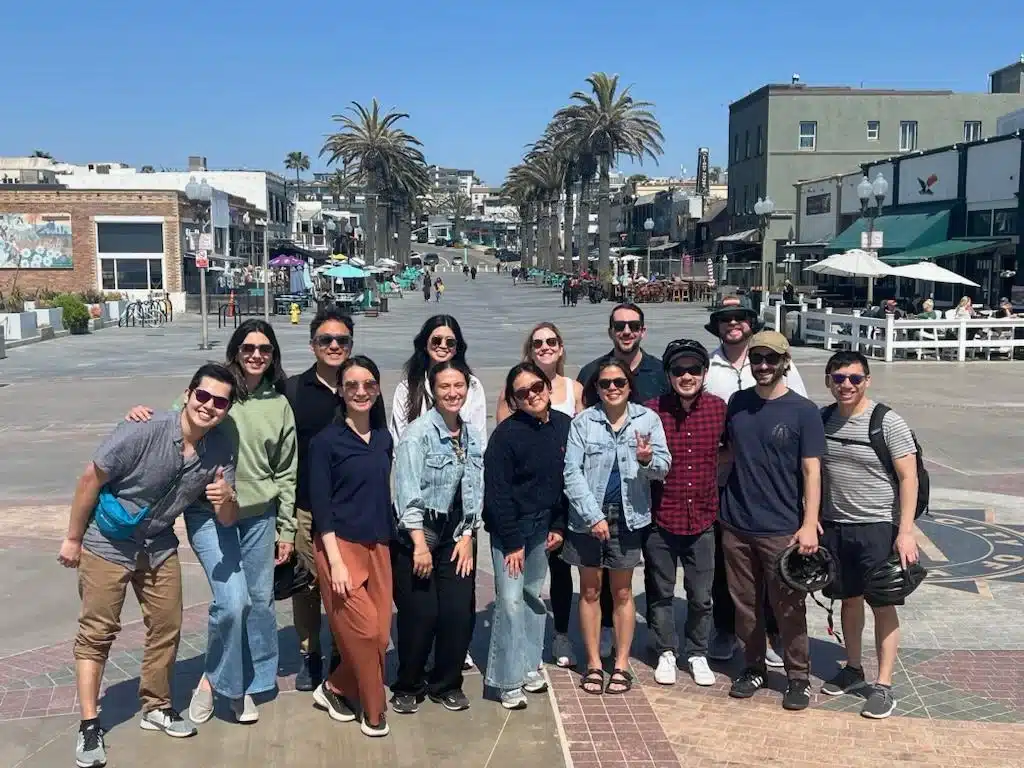Guests pose in Hermosa Beach