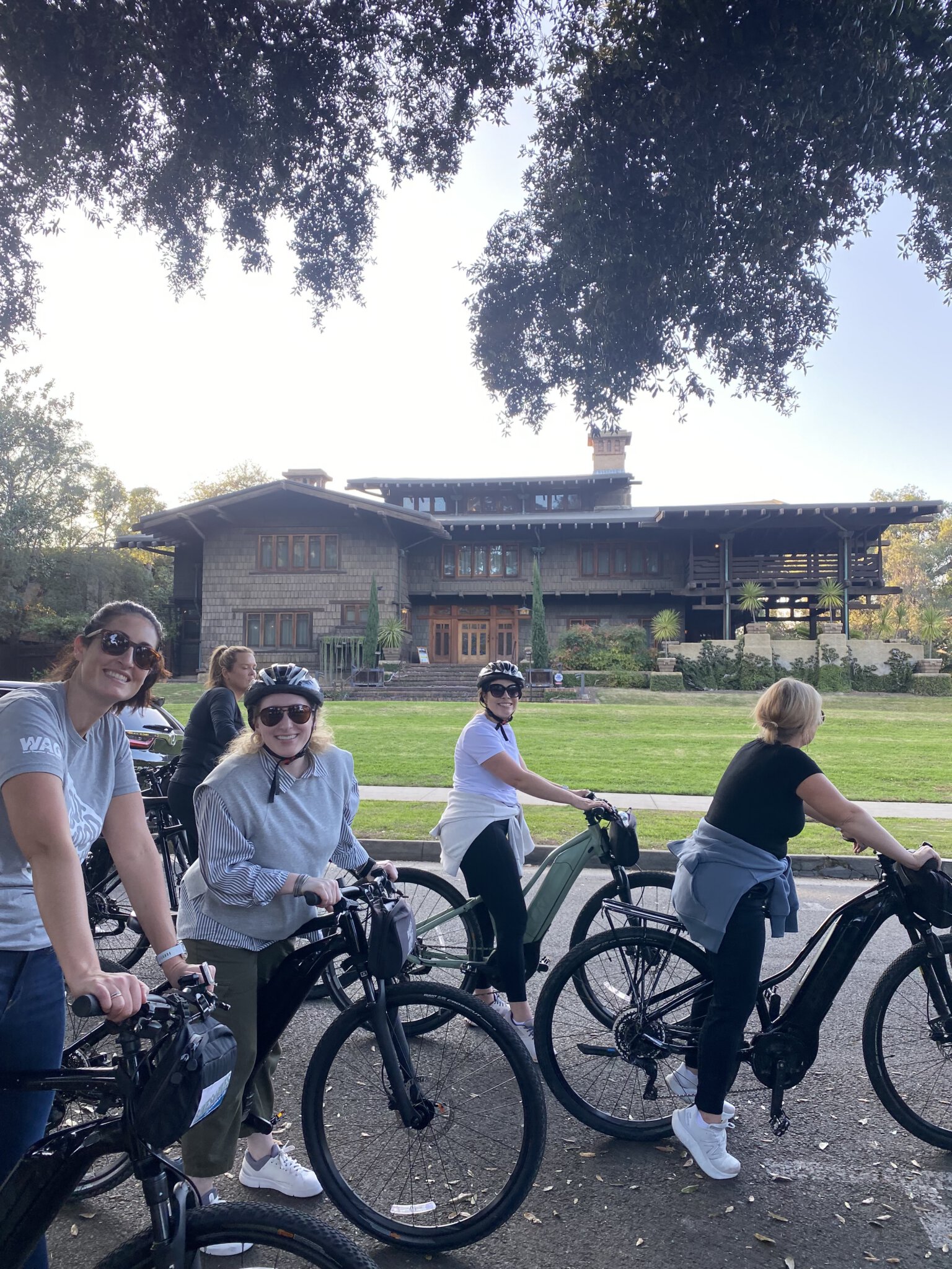 Exploring interesting architecture during the Pasadena Bike Tour