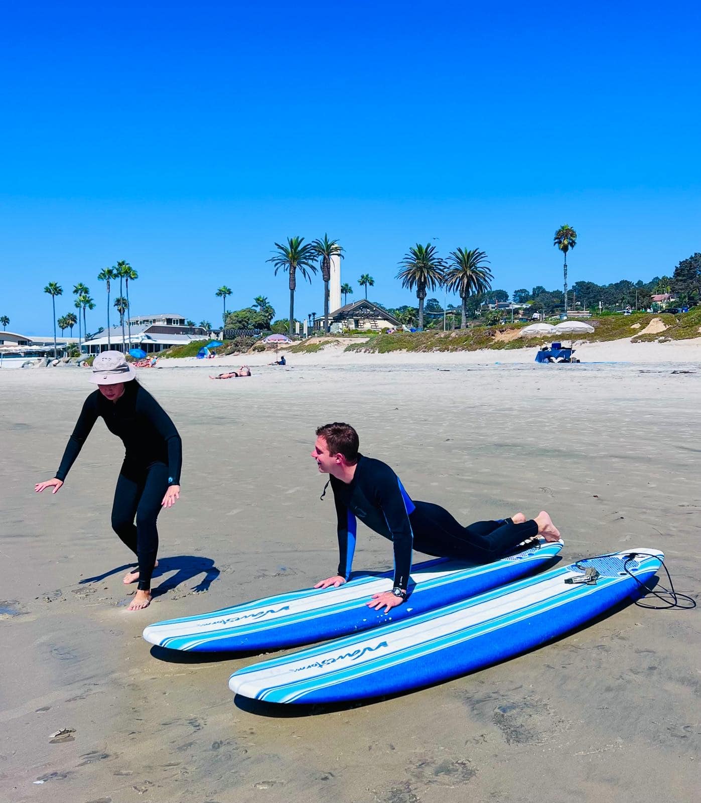 Expert on sand surf instruction with Bikes and Hikes LA