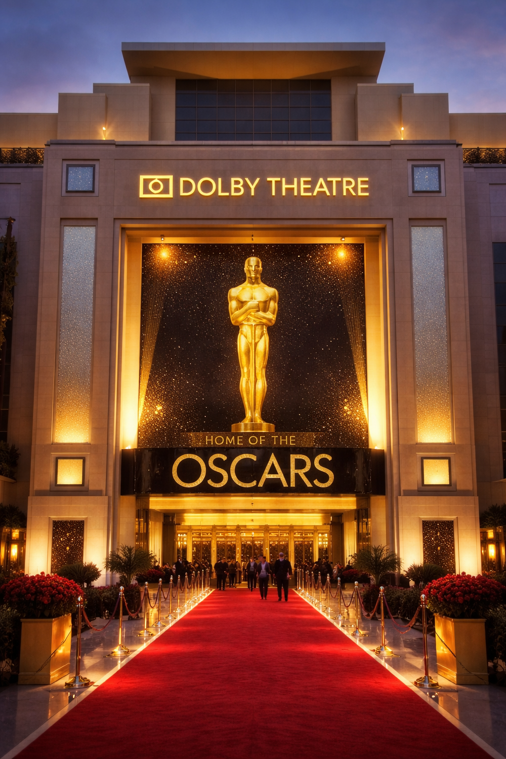 The Dolby Theatre at the Hollywood Walk of Fame