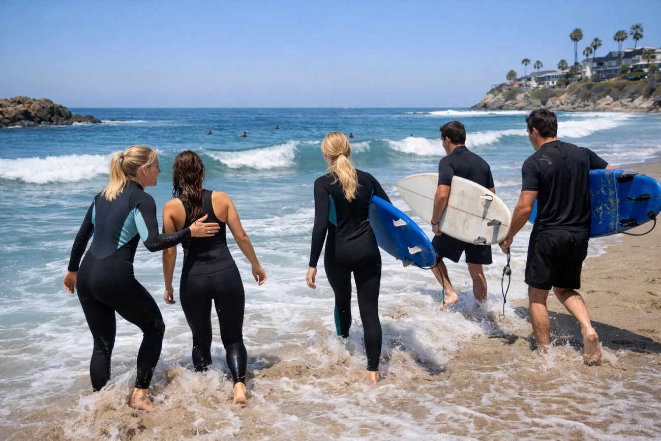 Group Surf Lessons in Los Angeles - Bikes and Hikes LA
