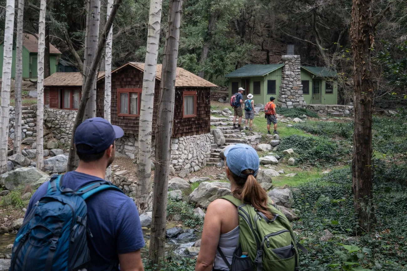 Hikers near Camp Sturtevant