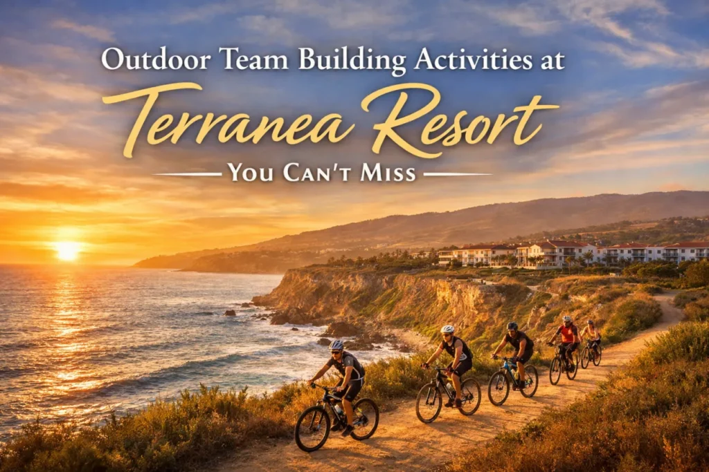 Terranea Blog Header with the text "Outdoor team building activities at Terranea Resort"