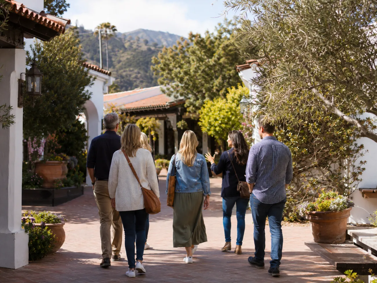 Guests on the Ojai Walking tour