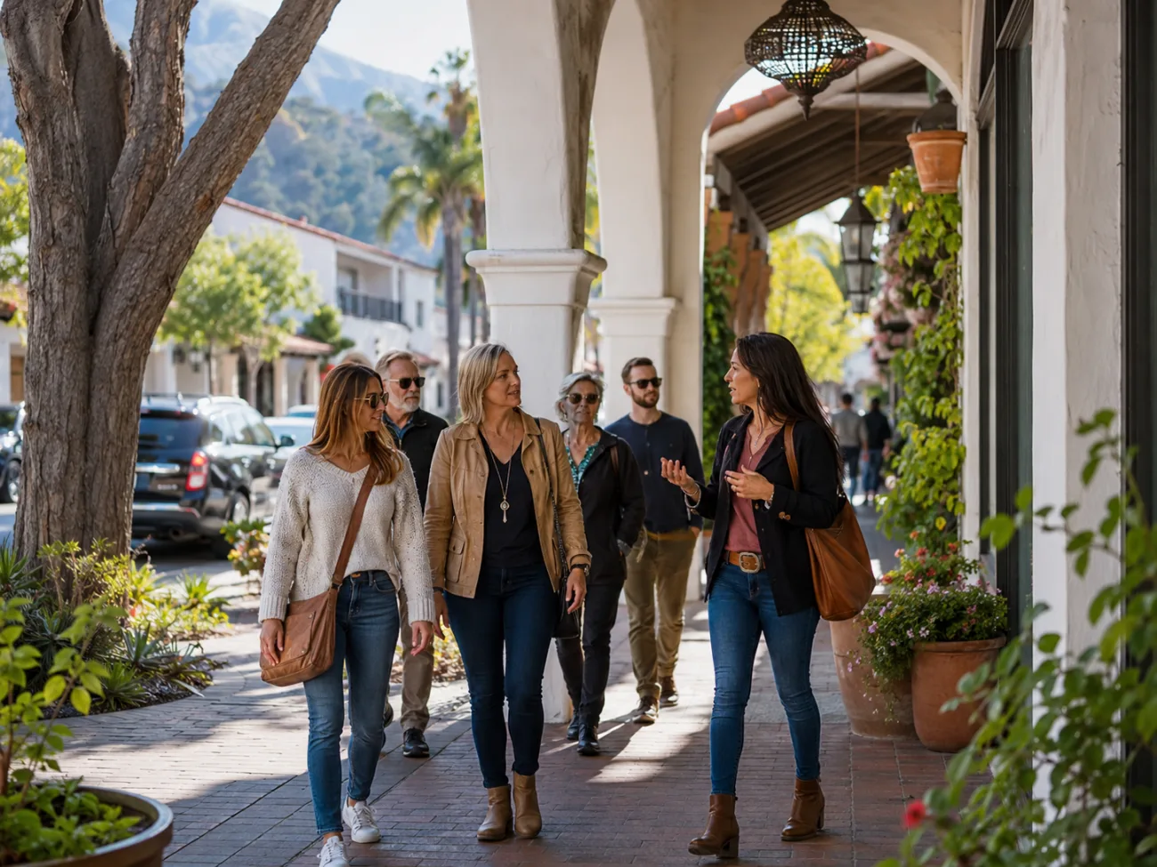 Guests walking in downtown Ojai