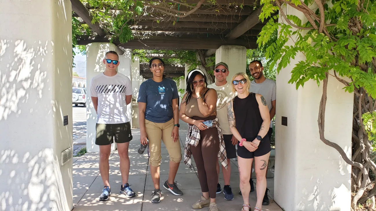 Guests smile in Downtown Ojai