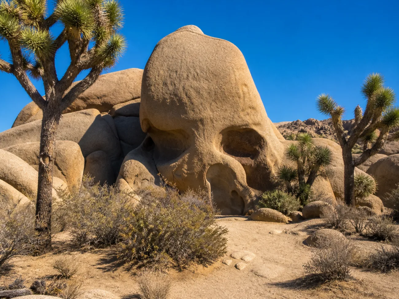 Skull rock in Joshua Tree