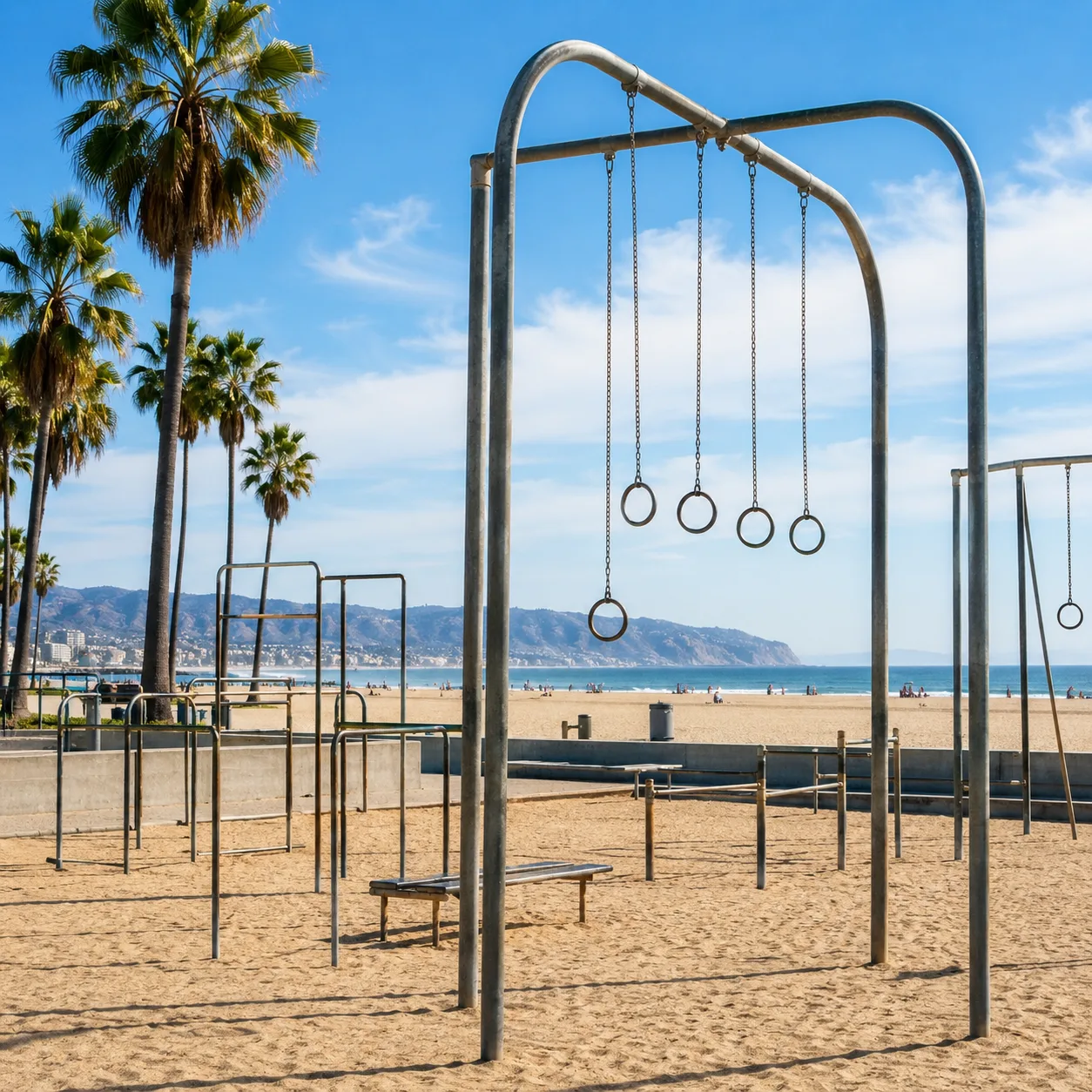 Rings at the original Muscle Beach