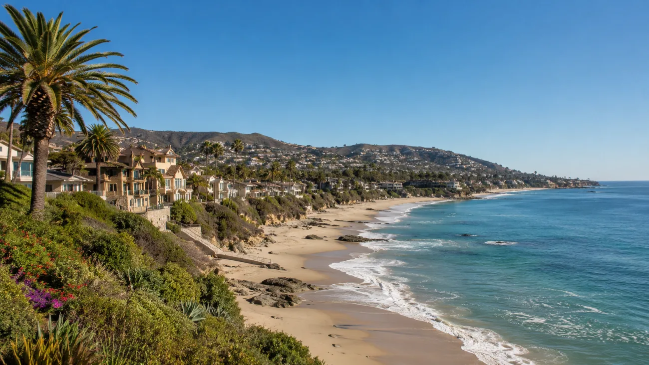 a photo of the ocean and orange county coastal cliffs