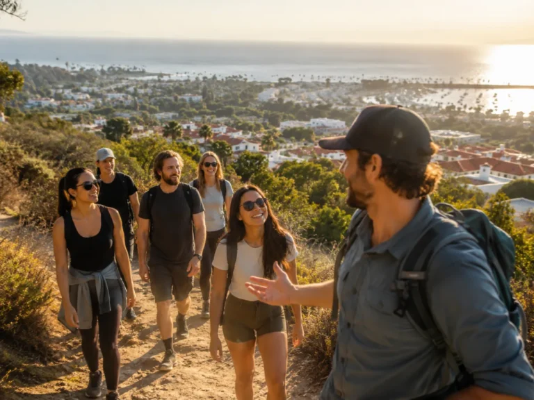 guests on a santa barbara hiking tour