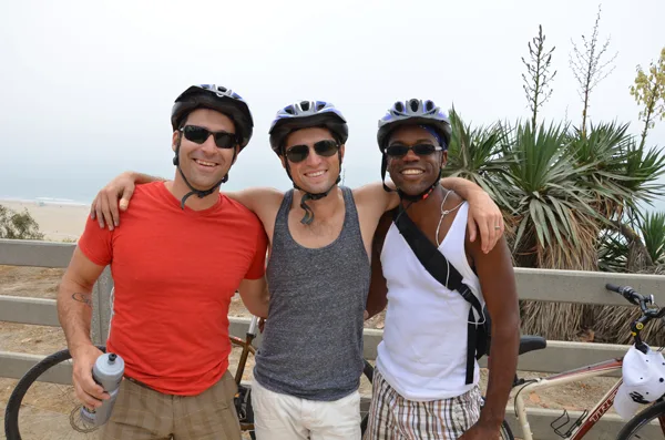 Guests smiling on the Santa Monica bluffs