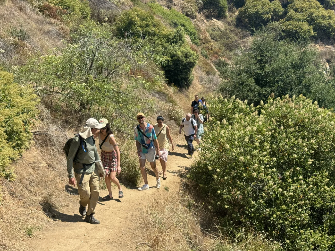 A group heading out to clean a trail