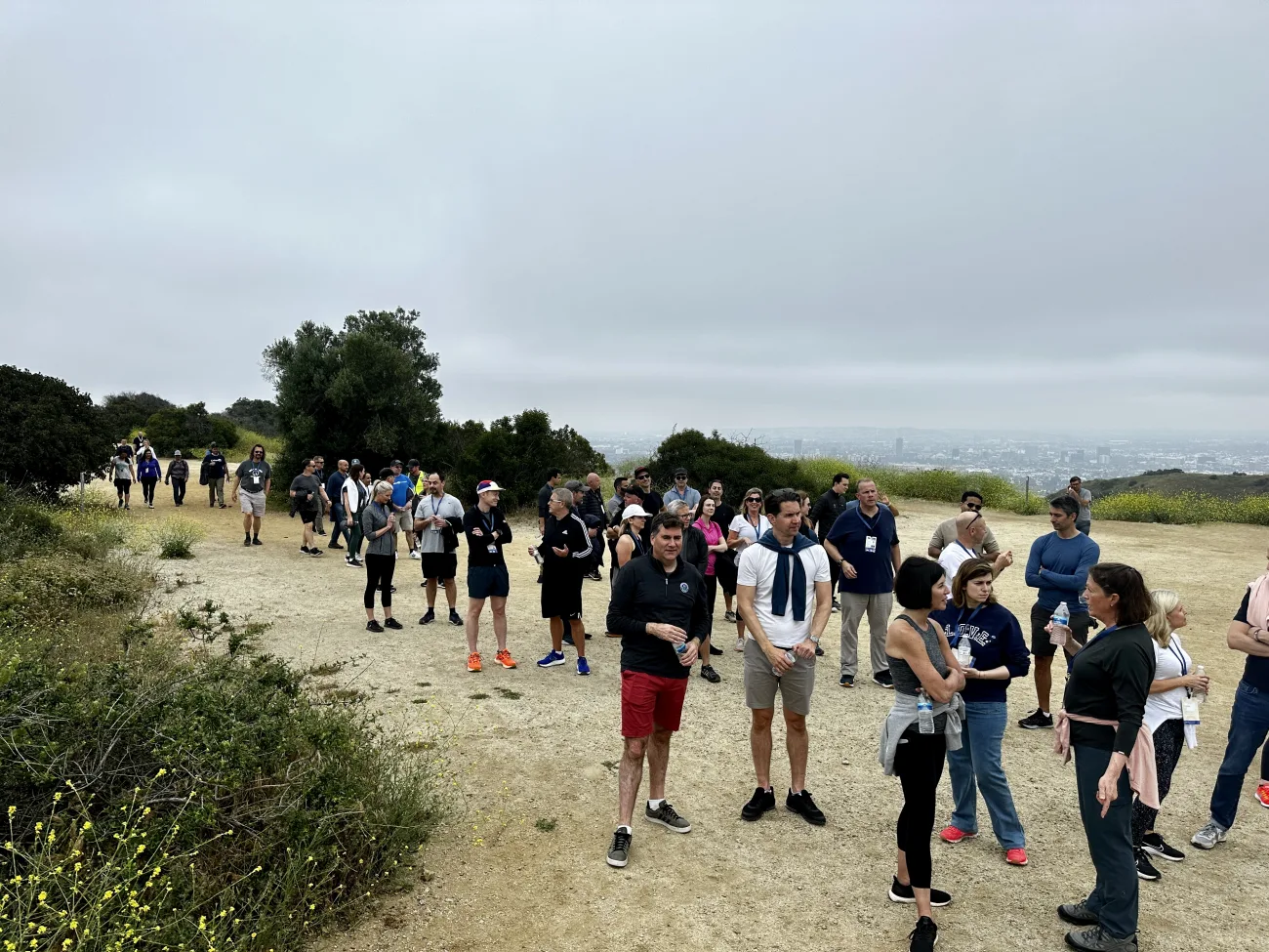 A group during trail cleanup