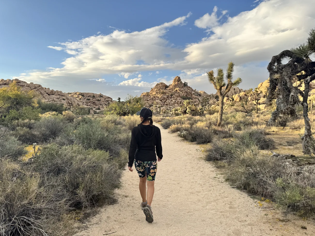 A woman on a trail