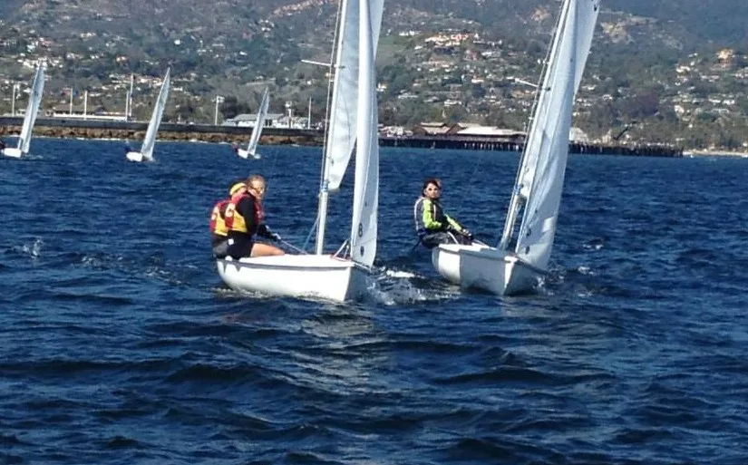 People on a sail boat in Santa Barbara