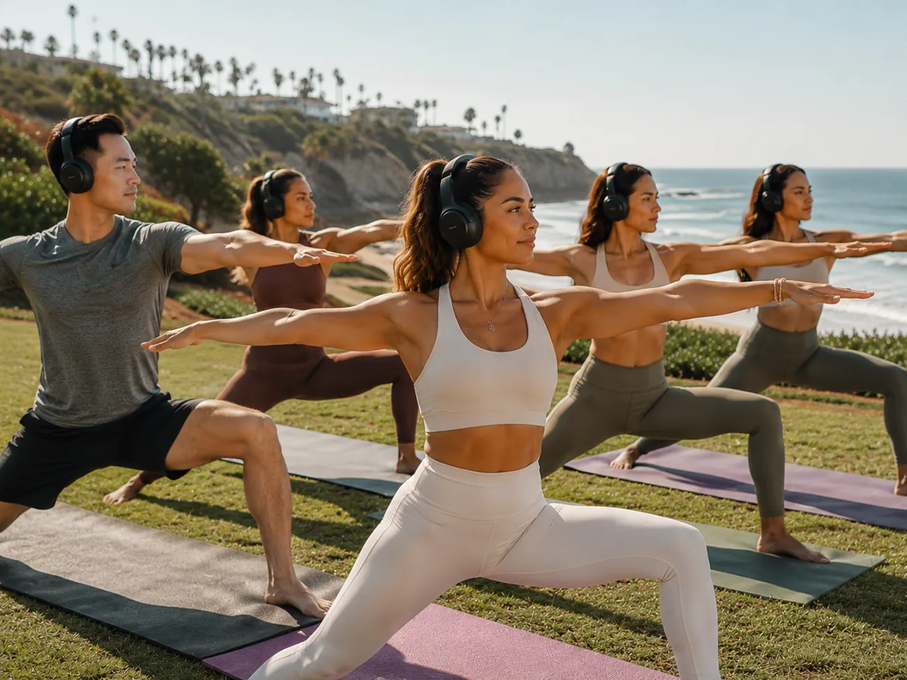 Yoga on the ocean