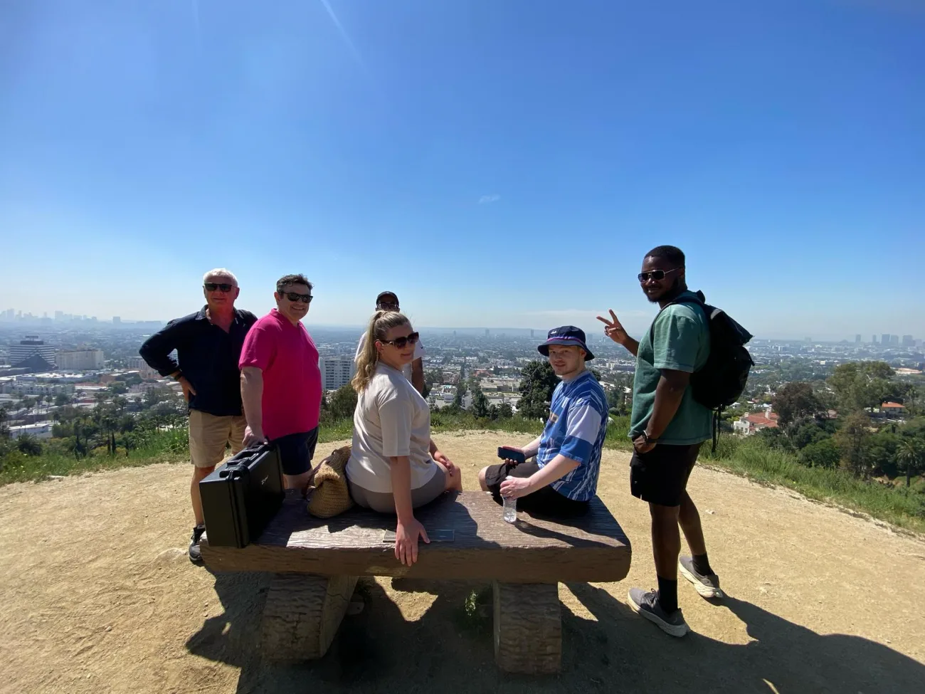 Guests at inspiration point in Runyon Canyon