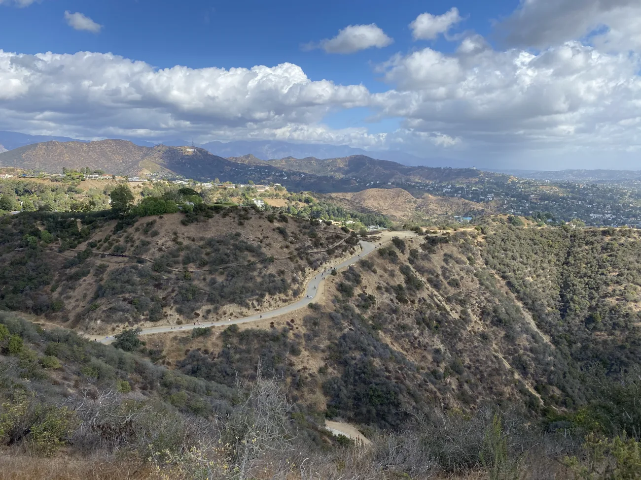 Sweeping views of the Hollywood SIgn from Runyon Canyon