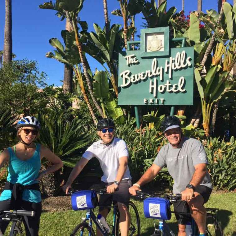 LA Group Bike Tour at Beverly Hills Hotel