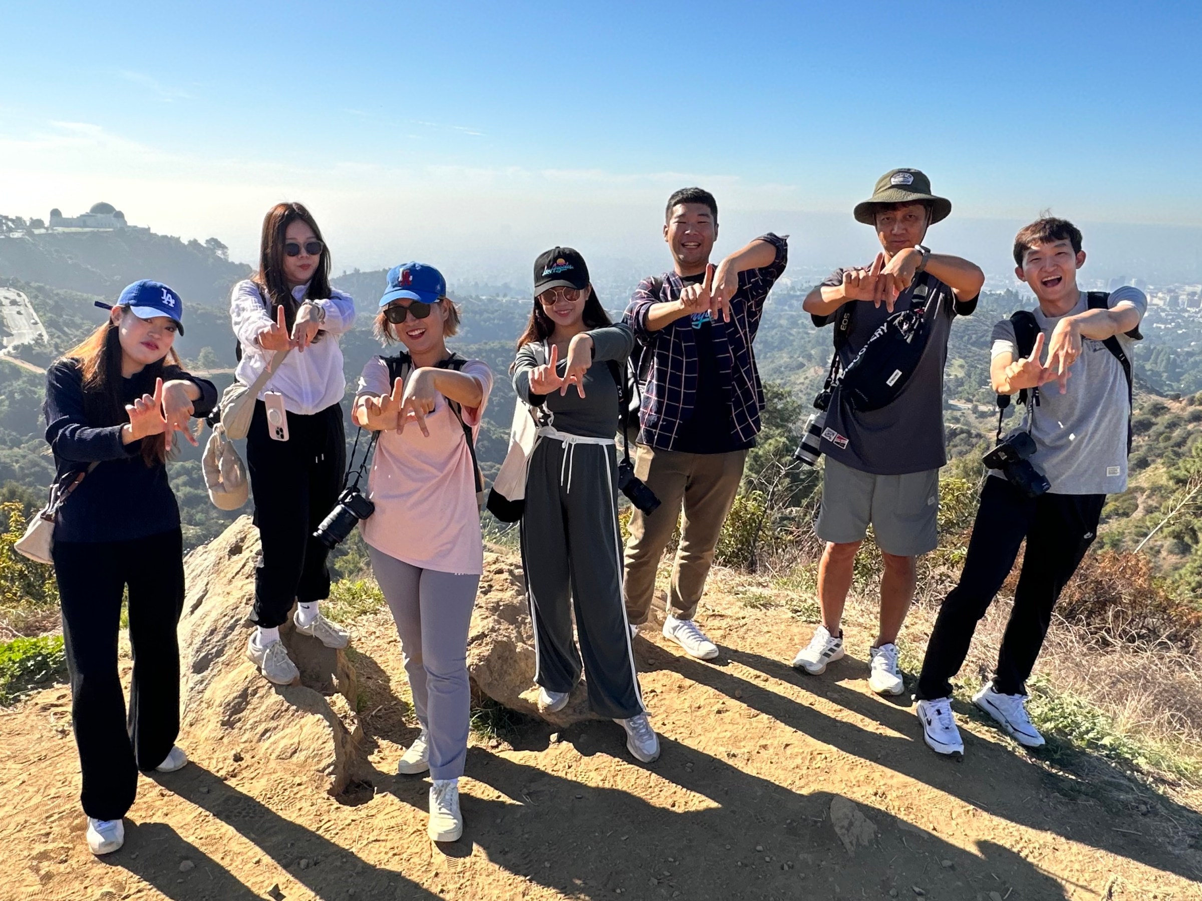 a group of people posing for the camera