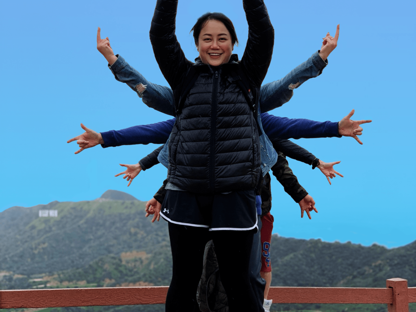 a person standing in front of a statue