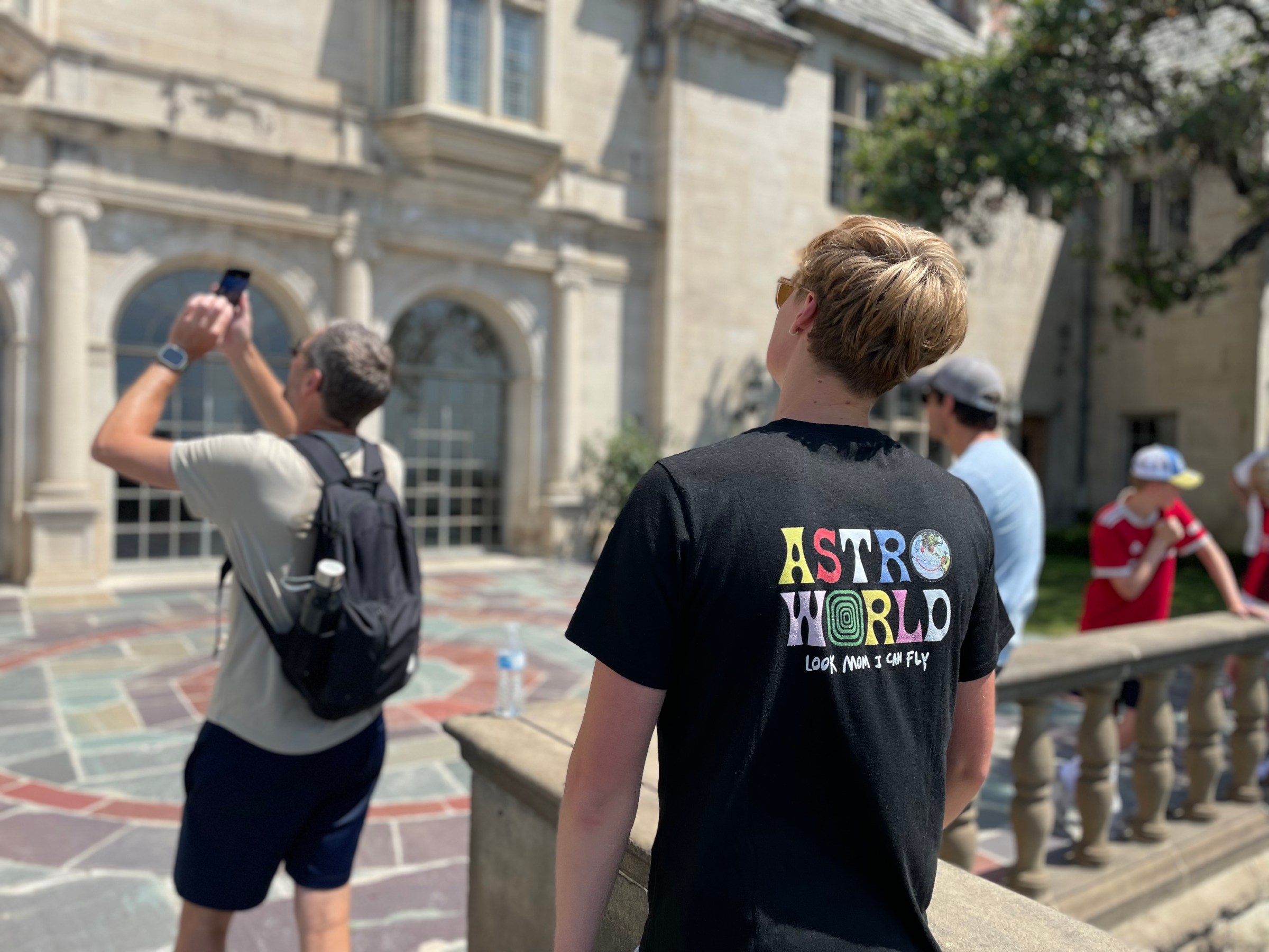 Guests taking in the sights at Greystone Mansion