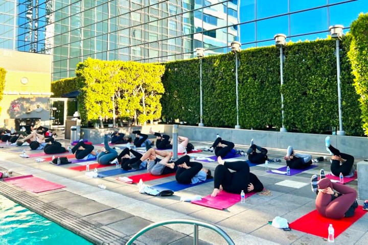 a group of people sitting at a table
