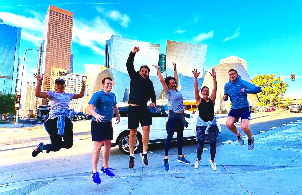 a group of people posing for the camera