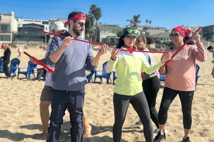 Team building games on the beach