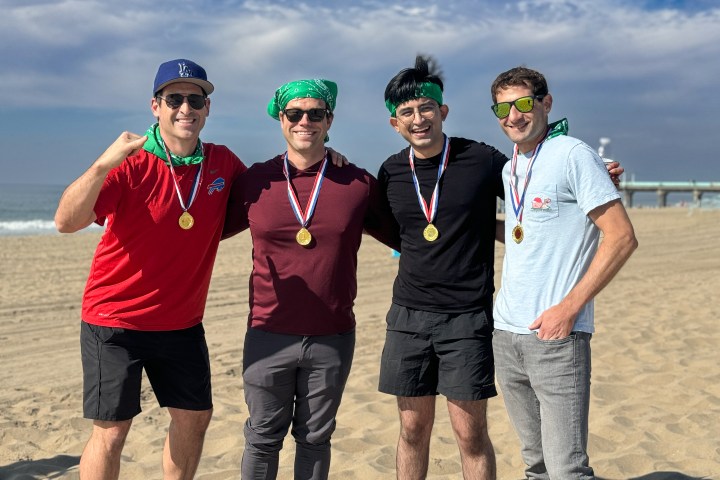 The winning team at our beach olympics!