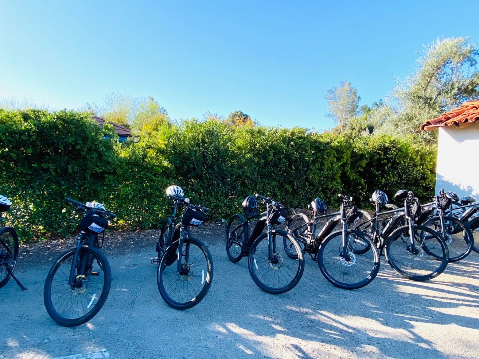a bicycle parked on the side of the road