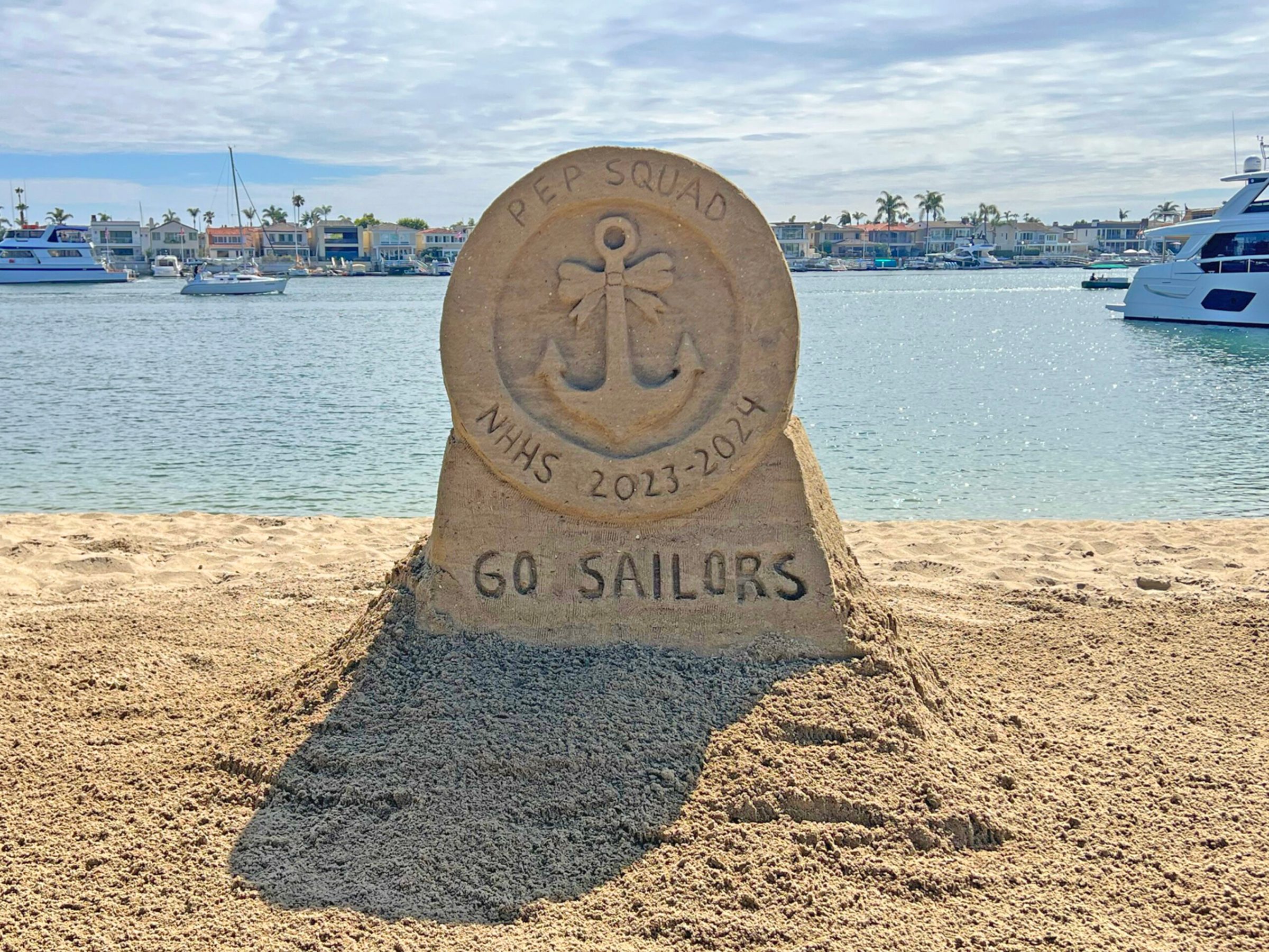 Sandcastle with logo