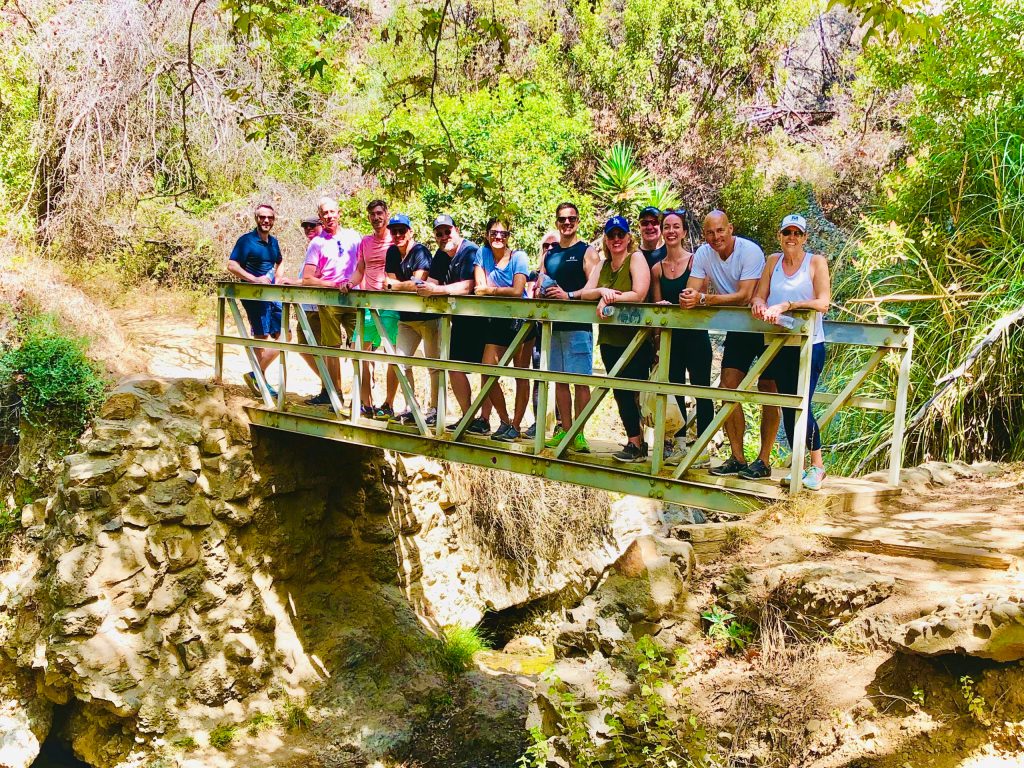 a group of people on an la tour of temescal canyon