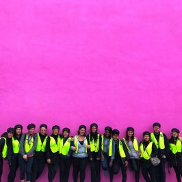 a group of people posing for the camera