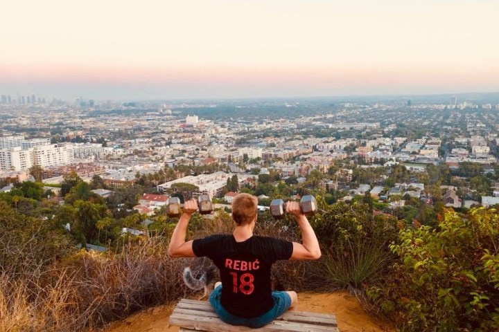 View of West Hollywood and Los Angeles from Runyon Canyon, California
