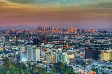 LA Skyline at Sunset