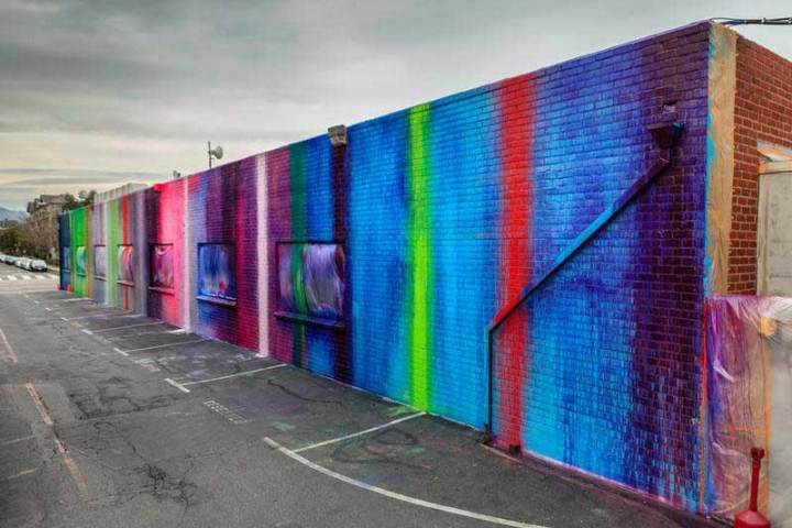 Mural at Sylvester Stallone's former studio in Santa Monica