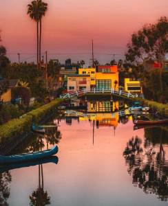 Canal at sunset