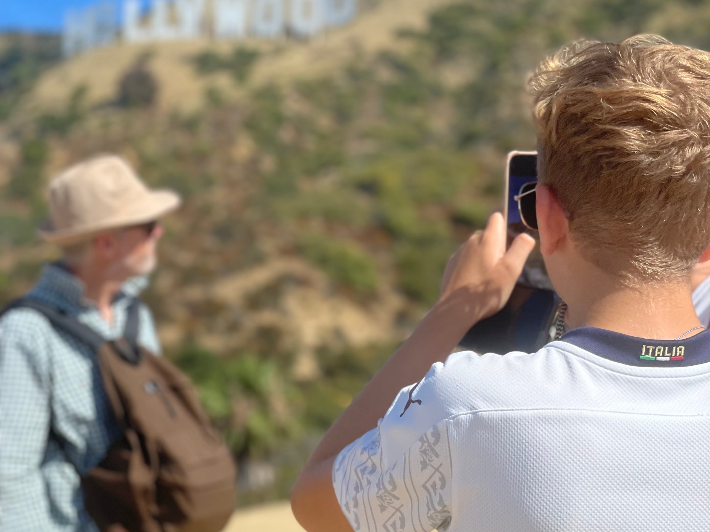 a man talking on a cell phone
