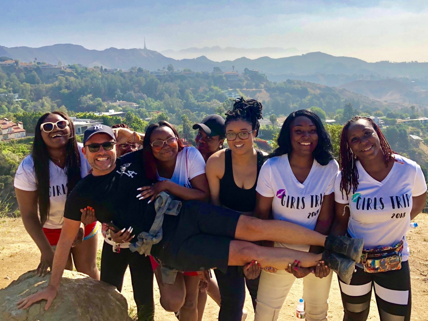 group of hikers in beverly hills